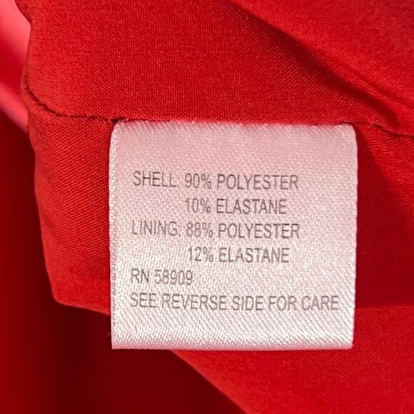 Gianni Bini Dress Womens 10 Red Velour Mock Neck Velvety Modern Holiday Festive - Picture 15 of 16